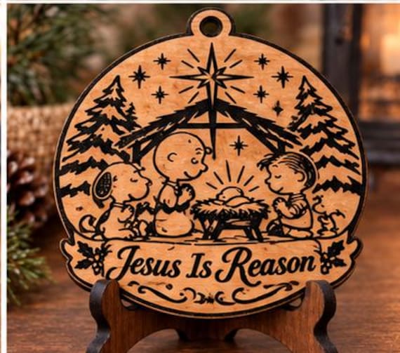 Peanuts prayer themed Christmas Ornament