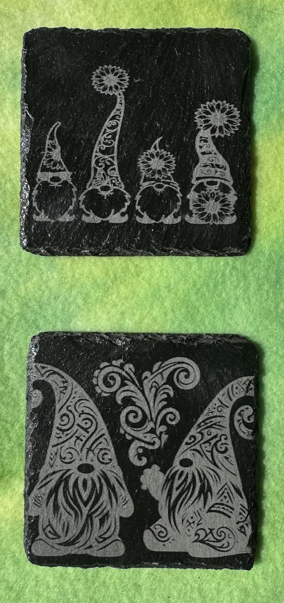 Gnomes Slate Coaster collection