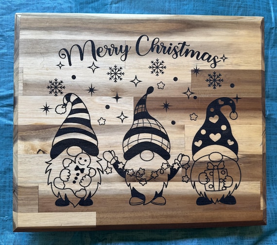 Christmas Gnome Themed Cutting Board