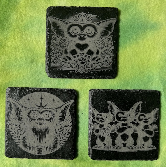 Gremlins themed Slate Coaster collection