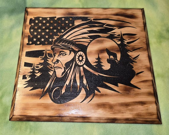 Native American themed wall palque