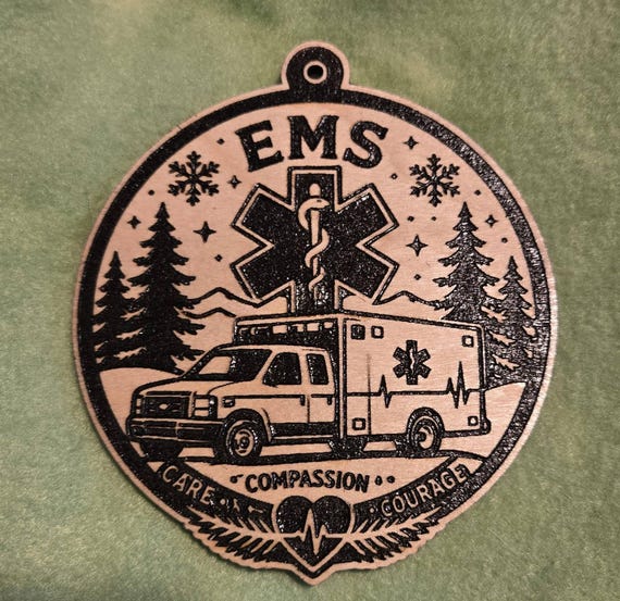 EMS themed Christmas Ornament