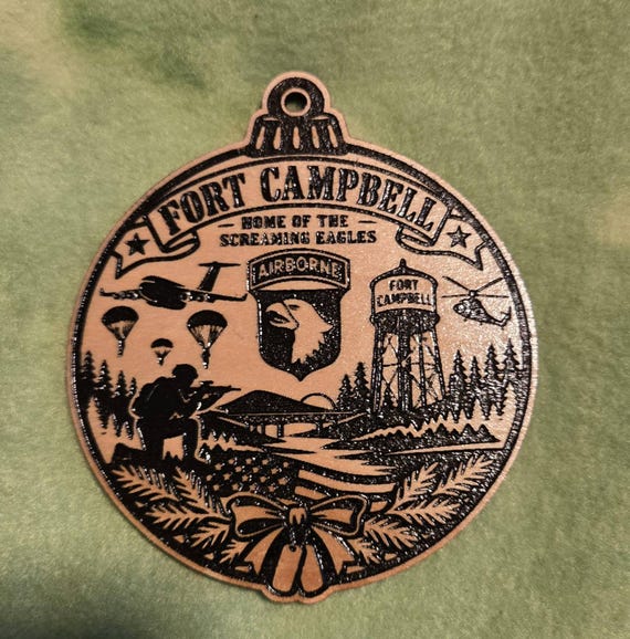 Fort Campbell themed Christmas Ornament