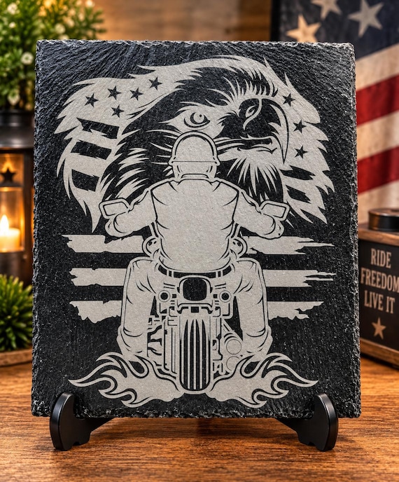 Motorcycle themed slate