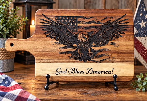 eagle themed cutting board