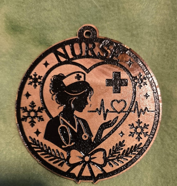 Nurse themed Christmas Ornament