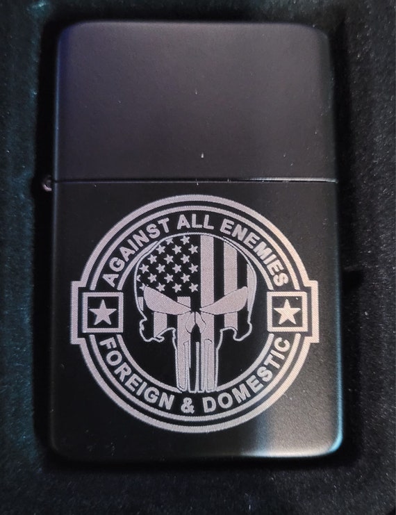 Against All Enemies Themed Lighter