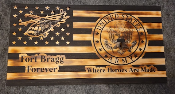 Ft Bragg Army themed American flag