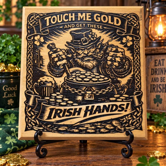 Irish Hands plaque