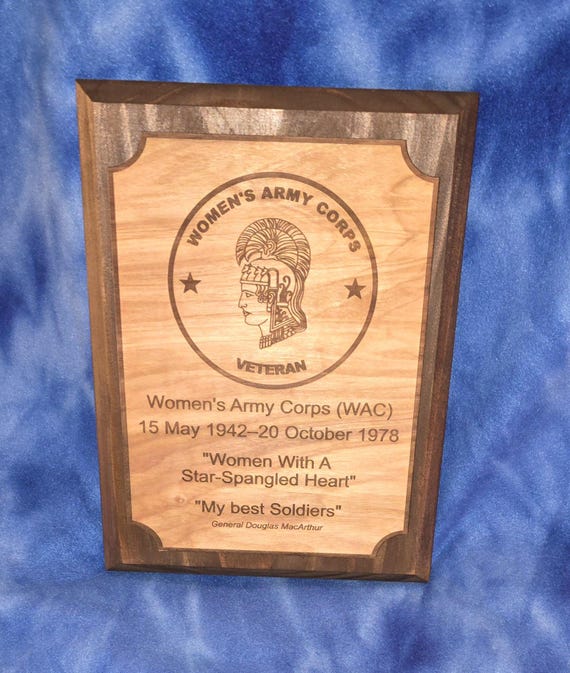 Womens Army Corp (WAC) Plaque