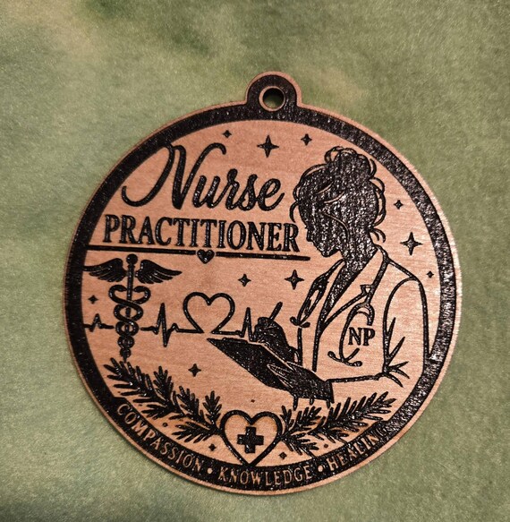 Nurse Practitioner themed Christmas Ornament