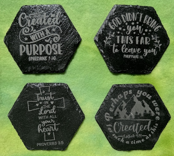Christian Slate Coaster collection