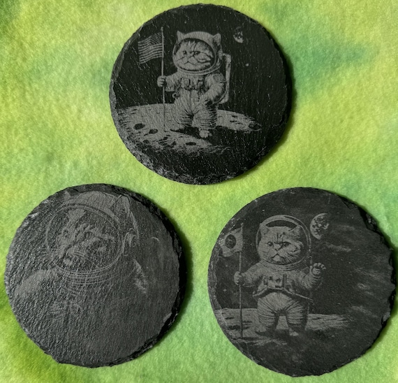 Space Cats Slate Coaster collection
