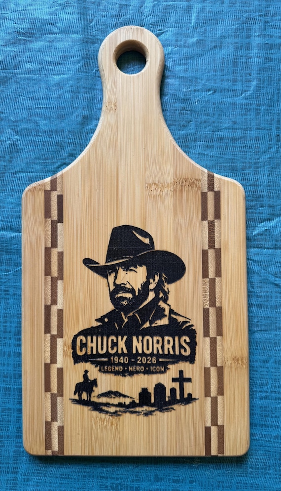 Chuck Norris themed paddle cutting board