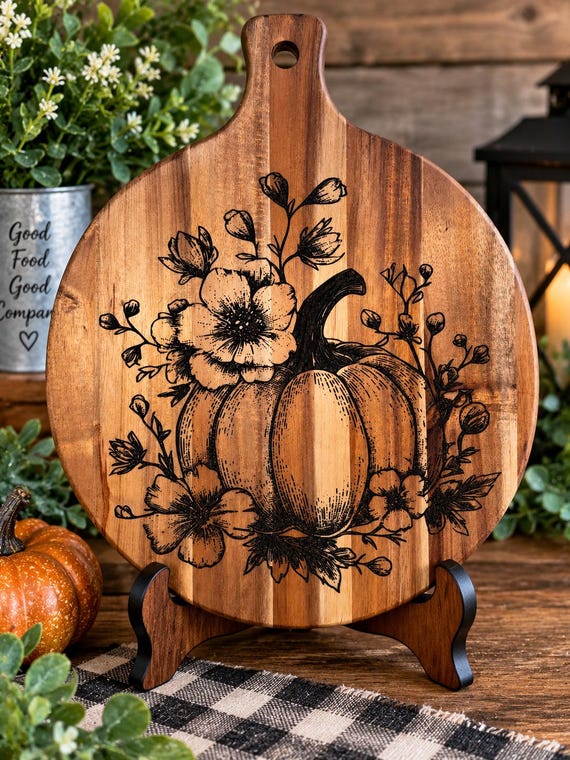 Pumpkin round cutting board