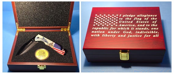 Pledge Of Allegence themed knife Gift Set