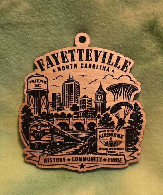 Fayetteville NC themed Christmas Ornament