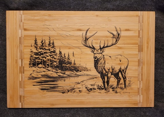 Deer and nature Themed cutting board