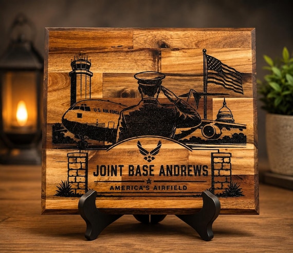 Joint Base Andrews Engraved cutting board: U.S. Air Force Heritage Display