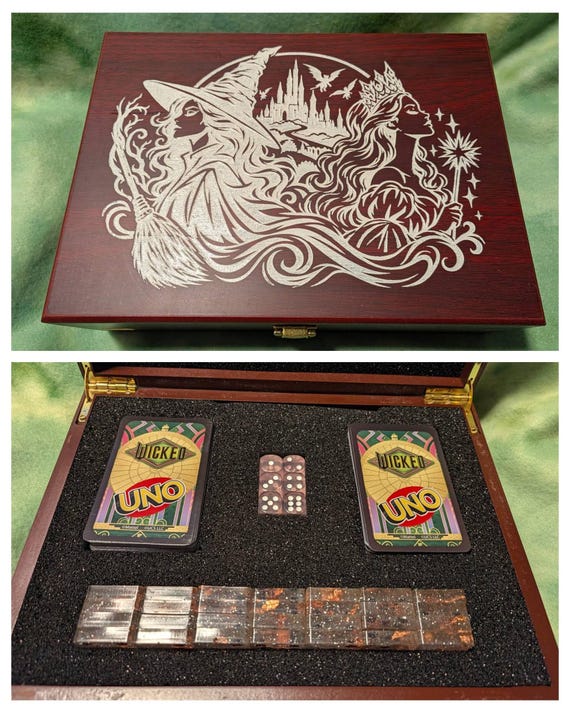 Wicked themed game set in Rosewood box