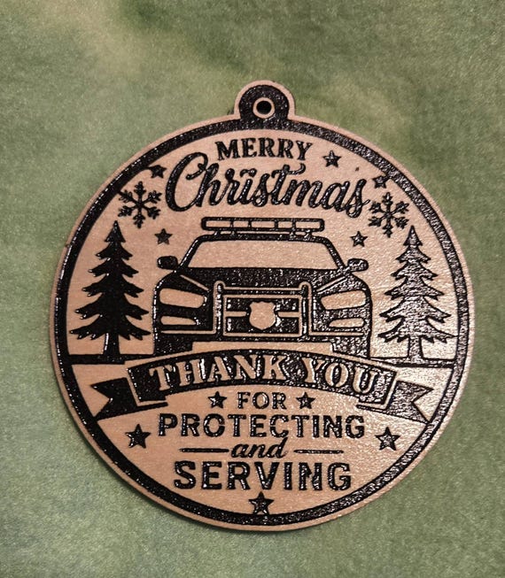 Police Officer themed Christmas Ornament