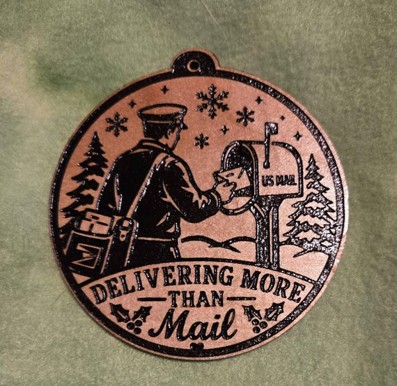 Postal Worker themed Christmas Ornament