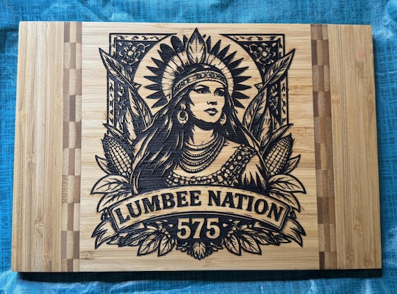 Lumbee Nation themed cutting board