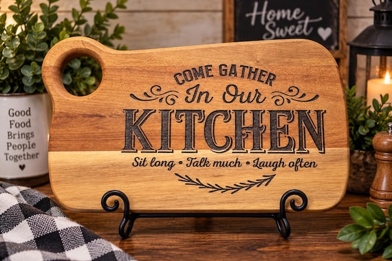 Gather in our kitchen cutting board
