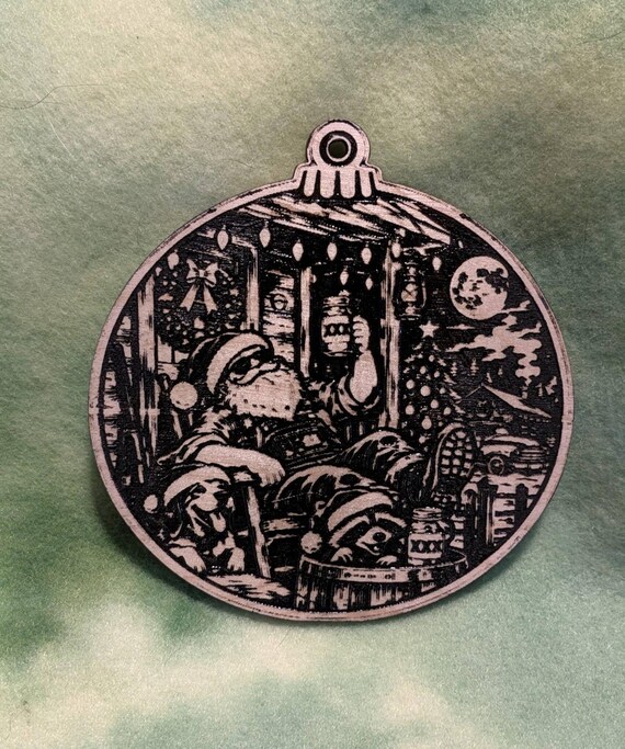 Moonshiner Santa Christmas Ornament