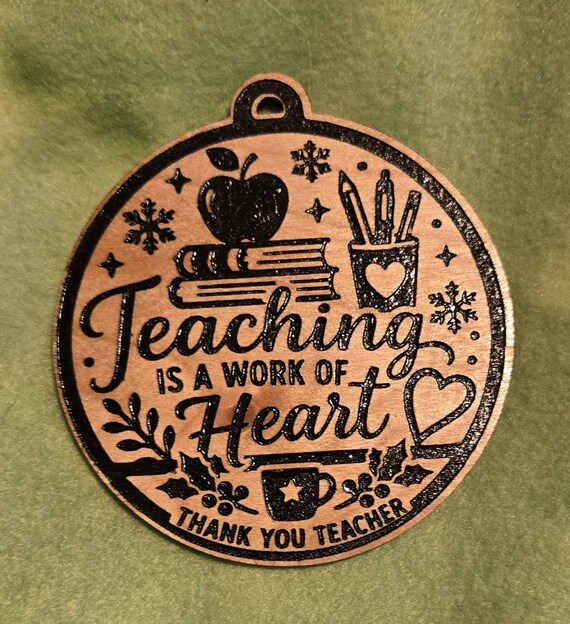 Teacher themed Christmas Ornament
