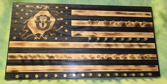 Special Forces bullet themed coin holder Flag
