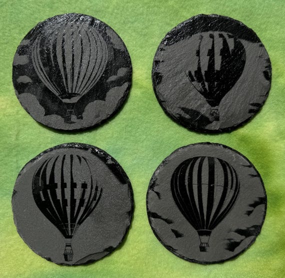 Hot Air Balloon Slate Coaster Collection