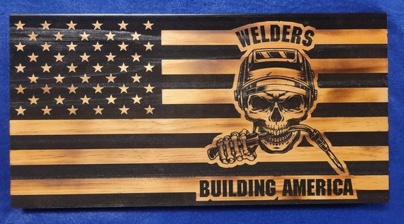 Welders Themed American Flag