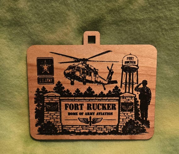 Fort Rucker themed Christmas Ornament