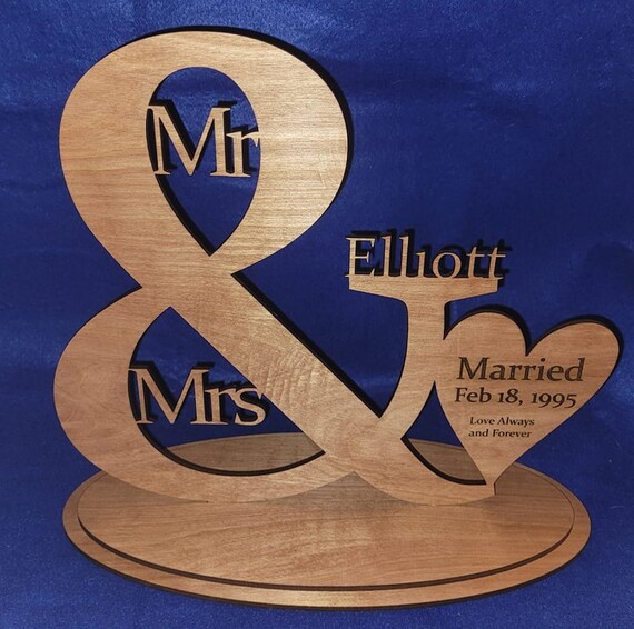 Custom made MR and MRS anniversary sign