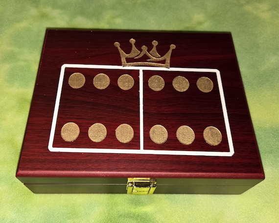 Dominoes game set in Rosewood box