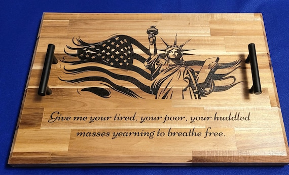 Statue Of Liberty Theme walnut cutting board