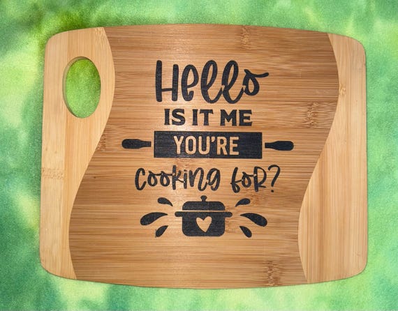 Hello themed cutting board
