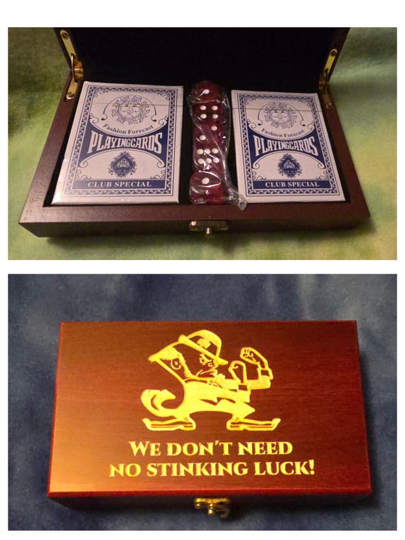 Notre Dame themed Card and dice game set