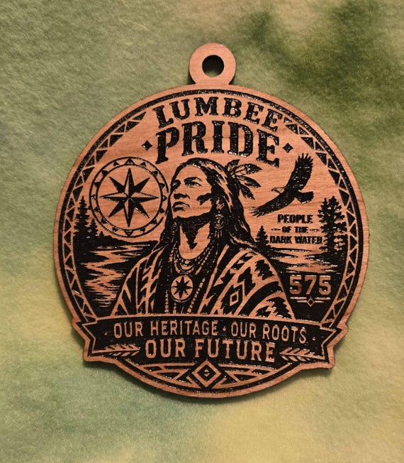 Lumbee Pride Our Heritage, Our Roots, Our Future themed Christmas Ornament