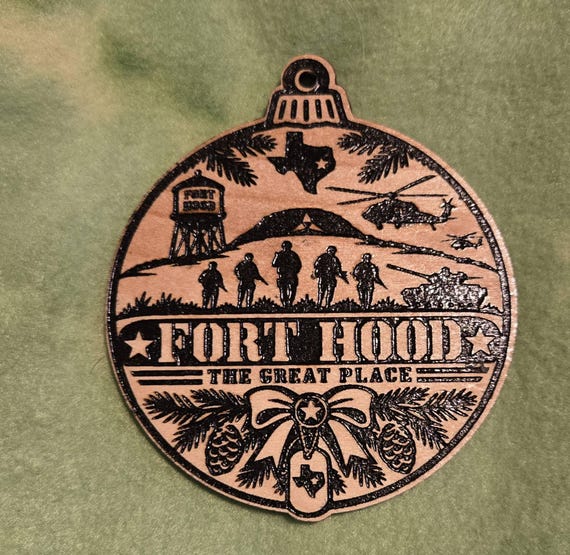 Fort Hood themed Christmas Ornament
