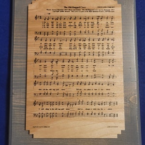 The Old Rugged Cross Sheet music Plaque