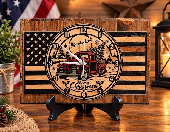Christmas Truck clock