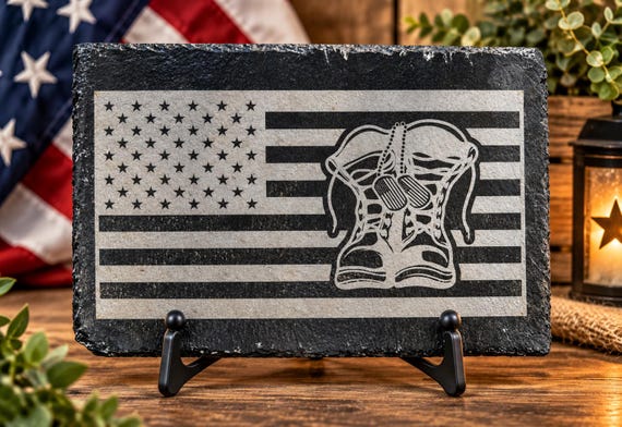 American flag themed slate
