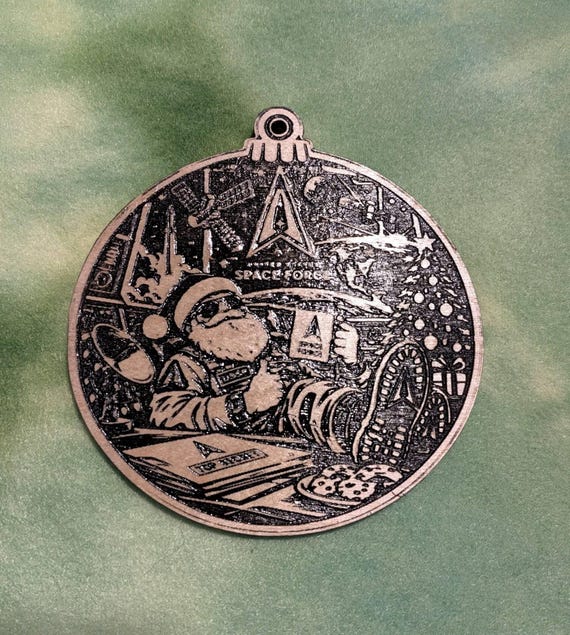 Spaceforce Santa Christmas Ornament