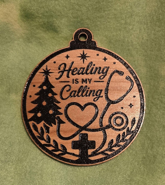 Healing is My Calling themed Christmas Ornament