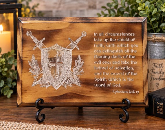 Ephesians 6:16-17 Plaque