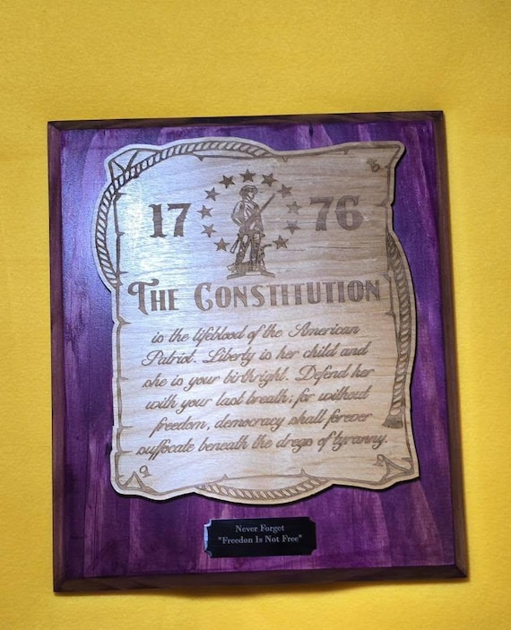 1776 The Constitution plaque