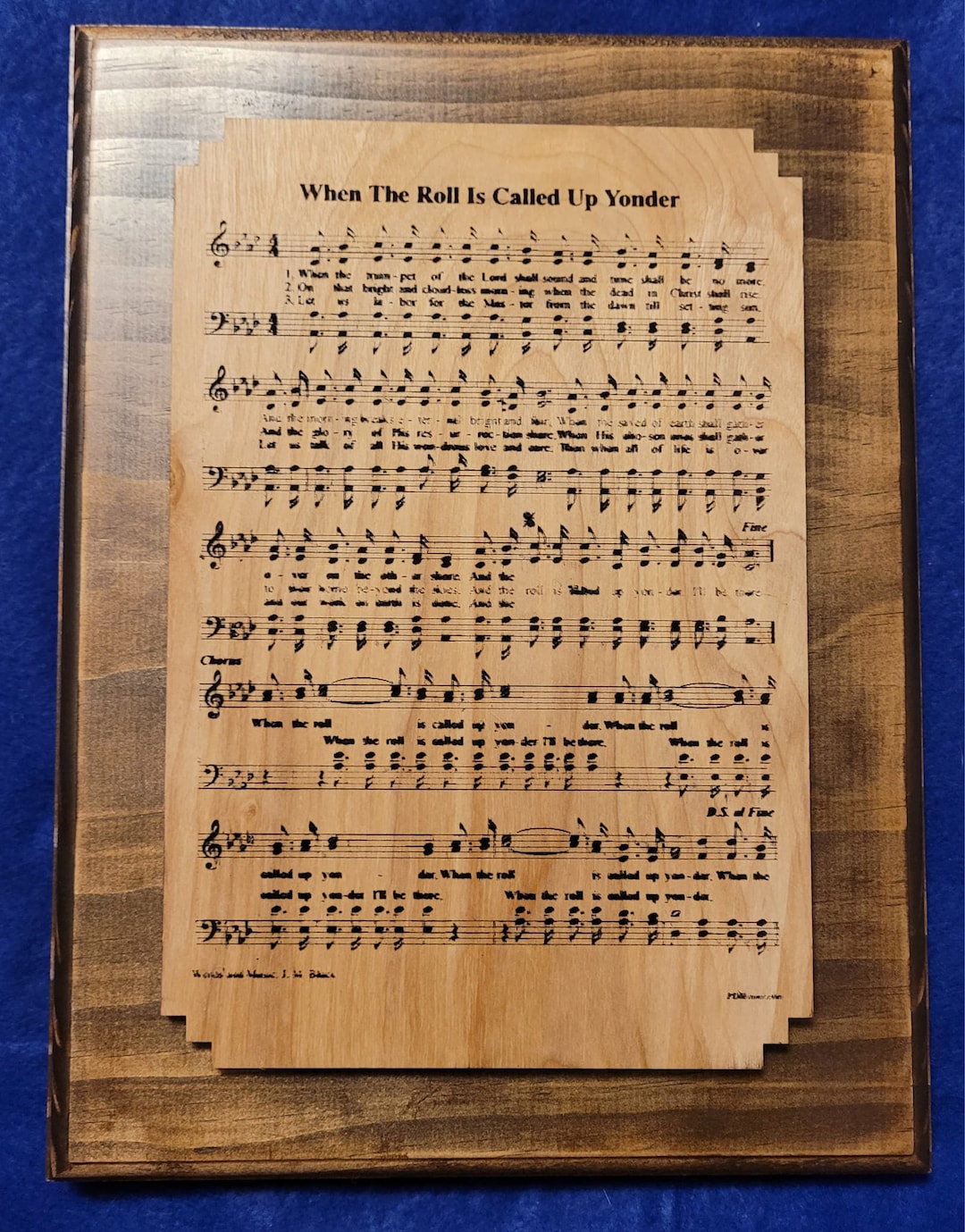 When the Roll is Called up Yonder Sheet Music Plaque - Etsy
