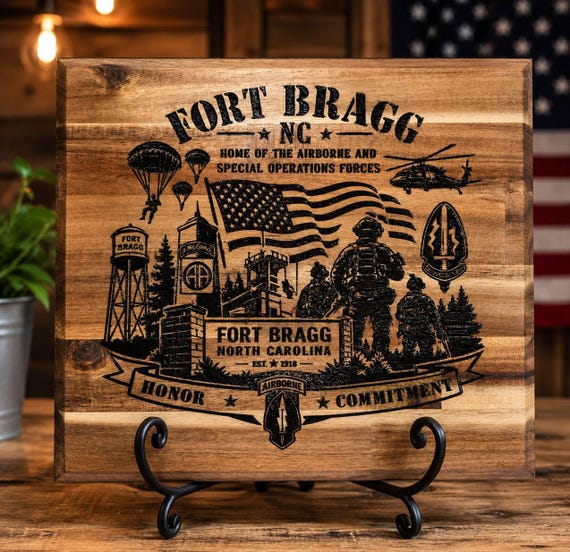 Fort Bragg Themed Cutting Board